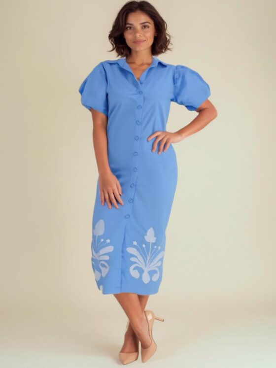 Camisero Meghan Bordado Azul - Imagen 2