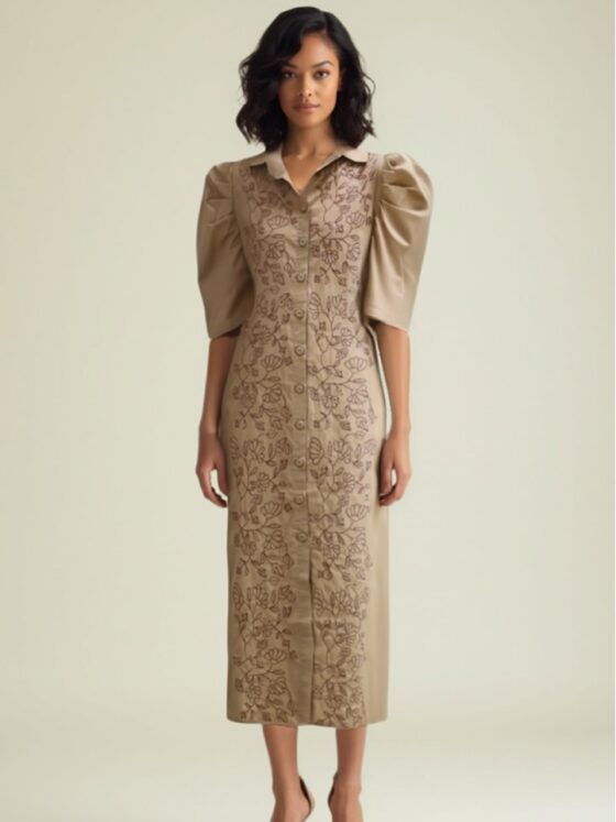Camisero Meghan Bordado Beige - Imagen 2