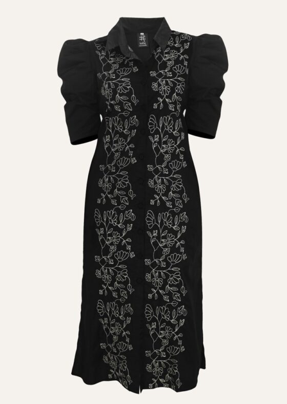 Camisero Meghan Bordado  Negro