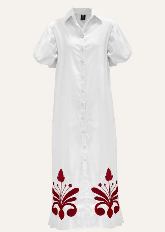 Camisero Meghan Bordado Blanco