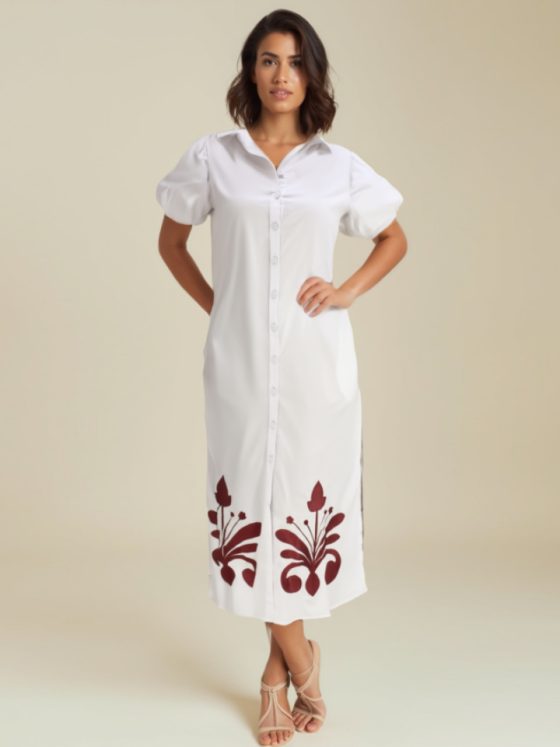 Camisero Meghan Bordado Blanco - Imagen 2